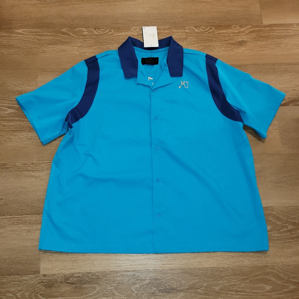 Jordan Womens Button Up Shirt Blue DZ3340-483 Size XXL New